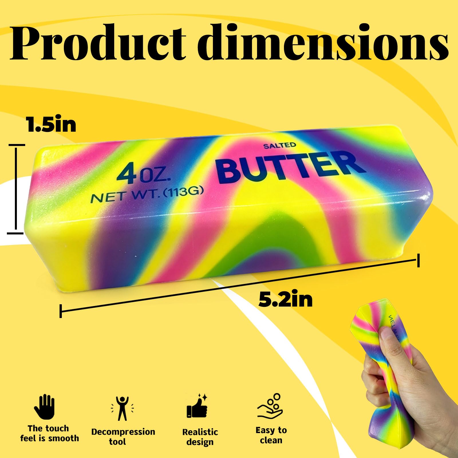 Pinda Vormige Squishy Knijpspeeltje - Boter Chocolade Smaak Langzame Terugslag Stressverlichting lichtgrijze kleur