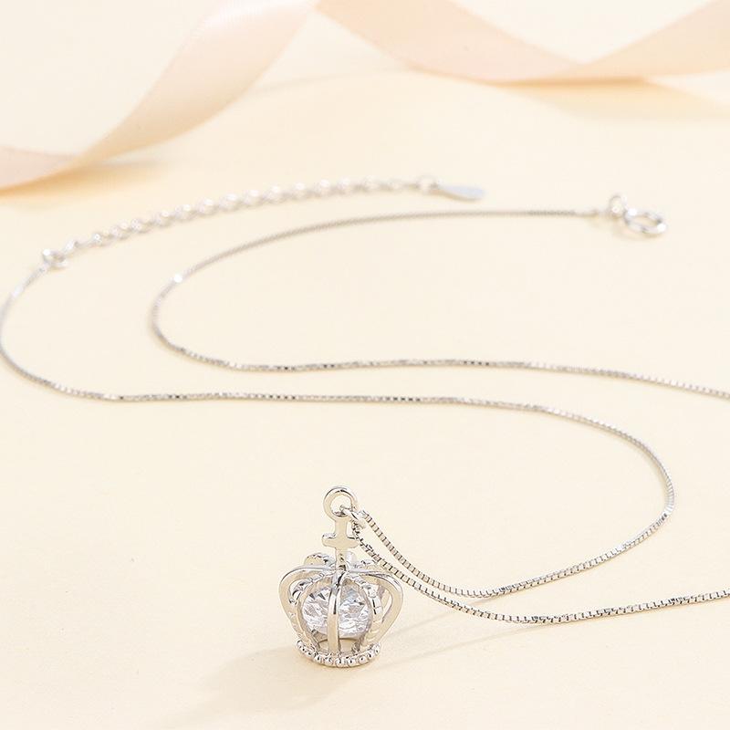 Krone Halskette für Damen Japanisch und Koreanisch Schlicht und Modisch Temperament Anhänger