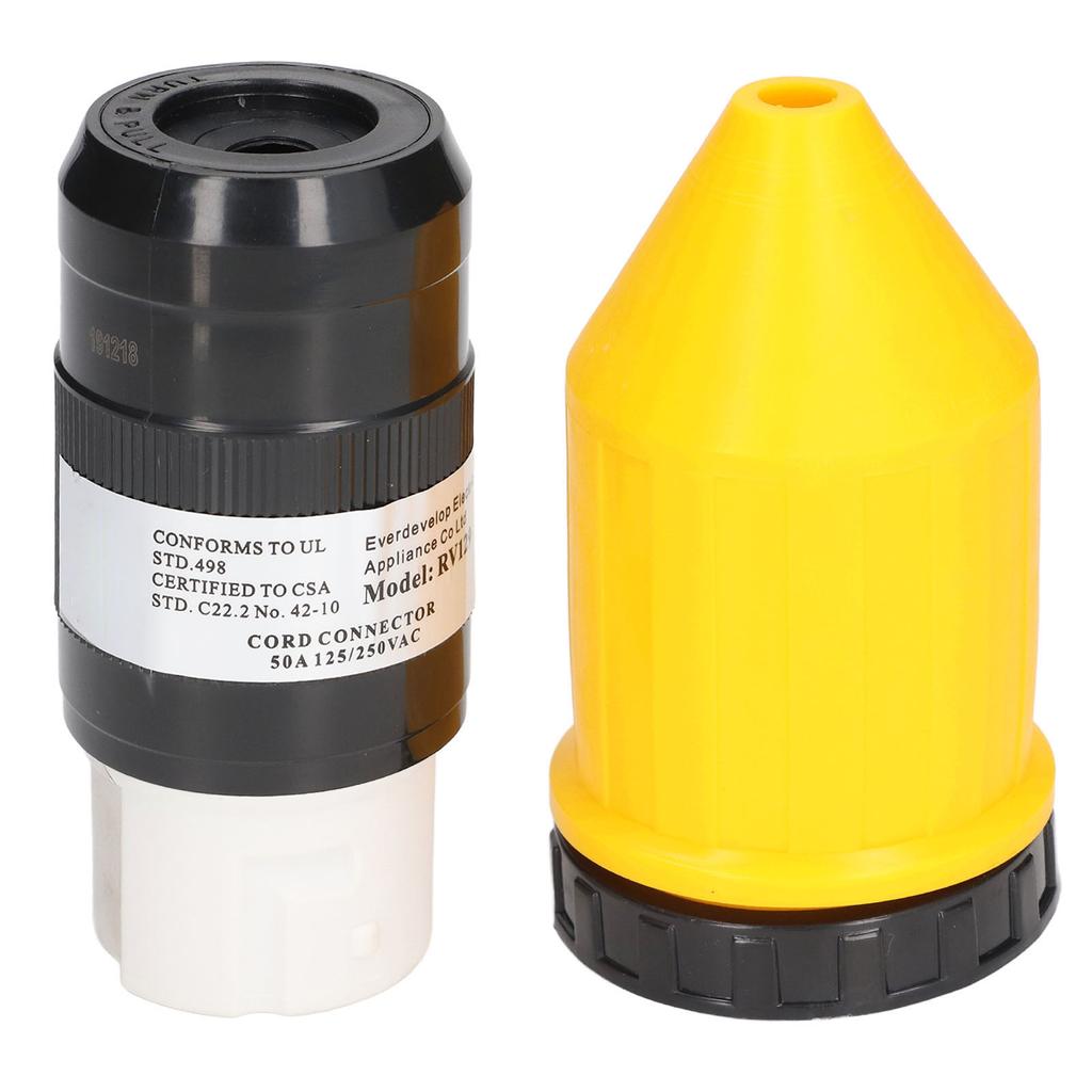 RV Power Cord Connector Cover Twist Lock Locking Plug Protector 50AMP 125 250V AC