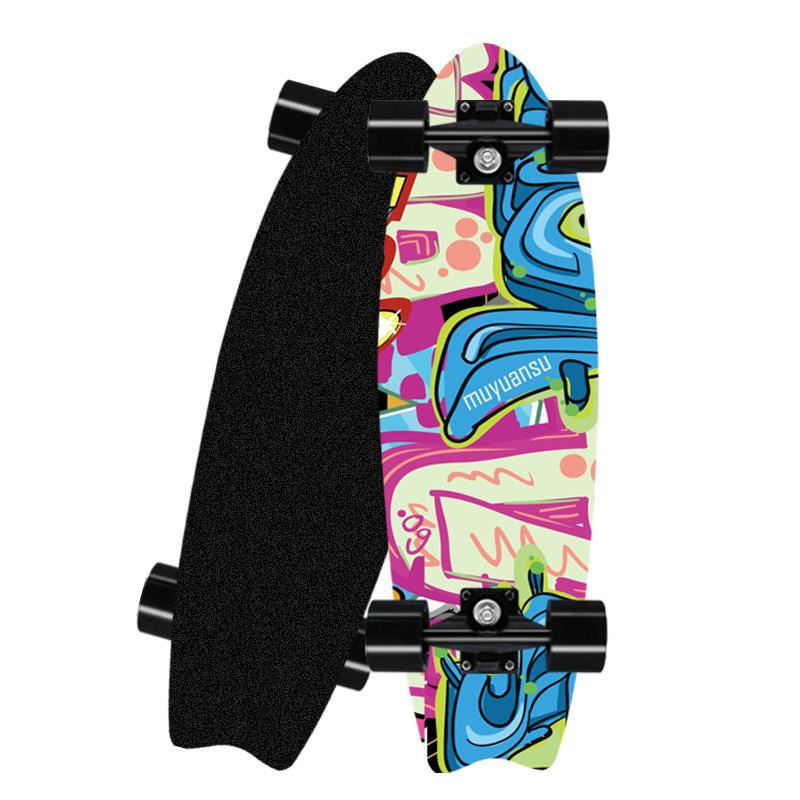 Professionelles Surfland-Skateboard aus Ahorn mit Einzelrocker, Cruiser-Skateboard, Longboard, Kindersport, Straße, Outdoor-Fitnessstudio