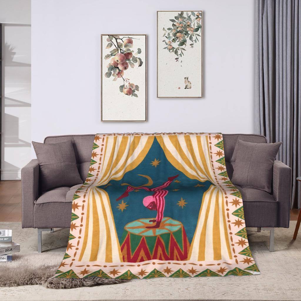 Border Painting Art Show Blanket Quality Super Warm Bedding Throws Autumn Boy Girl Couch Bed Fluffy Bedspread