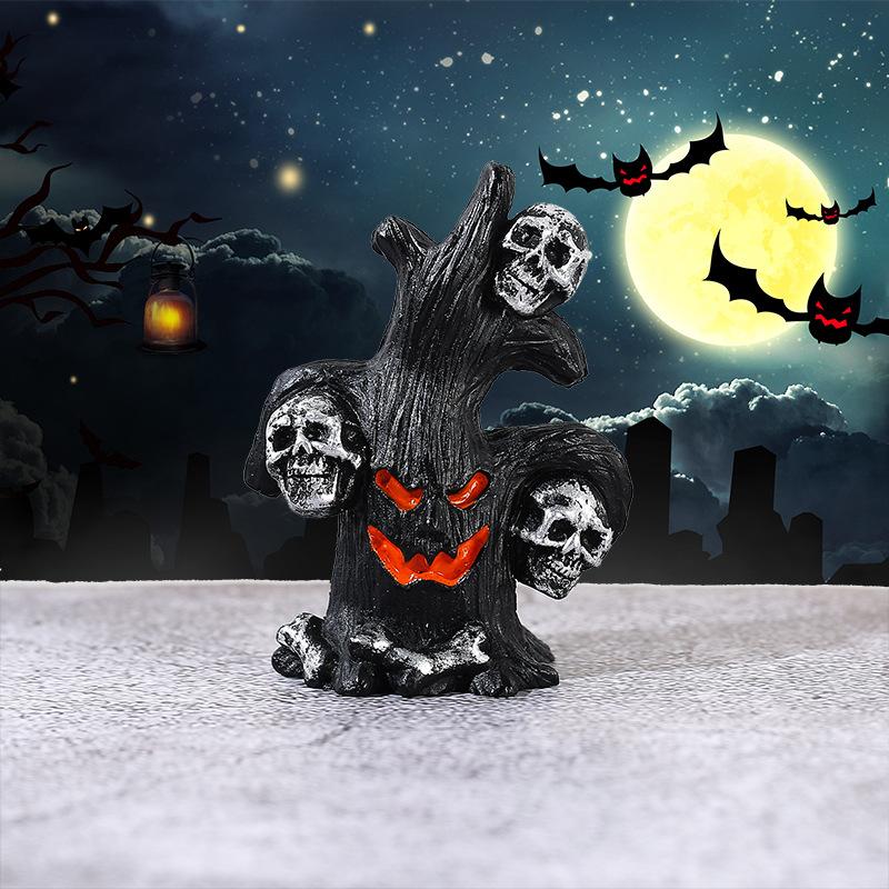 Micro Landscape Halloween DIY Ornaments Accessories Tree Ghost Pumpkin Tree Decorative Resin Accessories