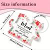 Art Deco Acrylic Puzzle Piece Plaque with Floral Design - Collectible Figurine for Mom, Love & Appreciation Message - Versatile Decoration for Kitchen