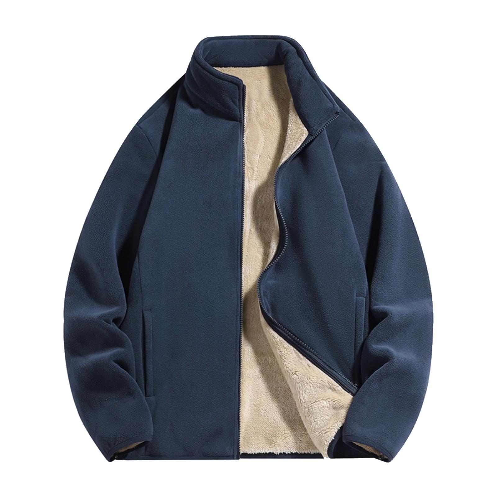 

Men s Casual Solid-color Loose Zipper Sweatshirt, Men s And Women s Long-sleeved Stand-up Collar Thickened Woolen Thermal Sweatshirt Jacket XXXXL тёмно-синий