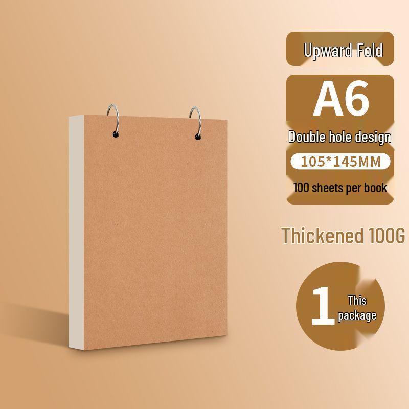 Portable A4 Ring Binder, A6 Detachable Drawing Book, and A5 Tear-off Sketchbook Set.