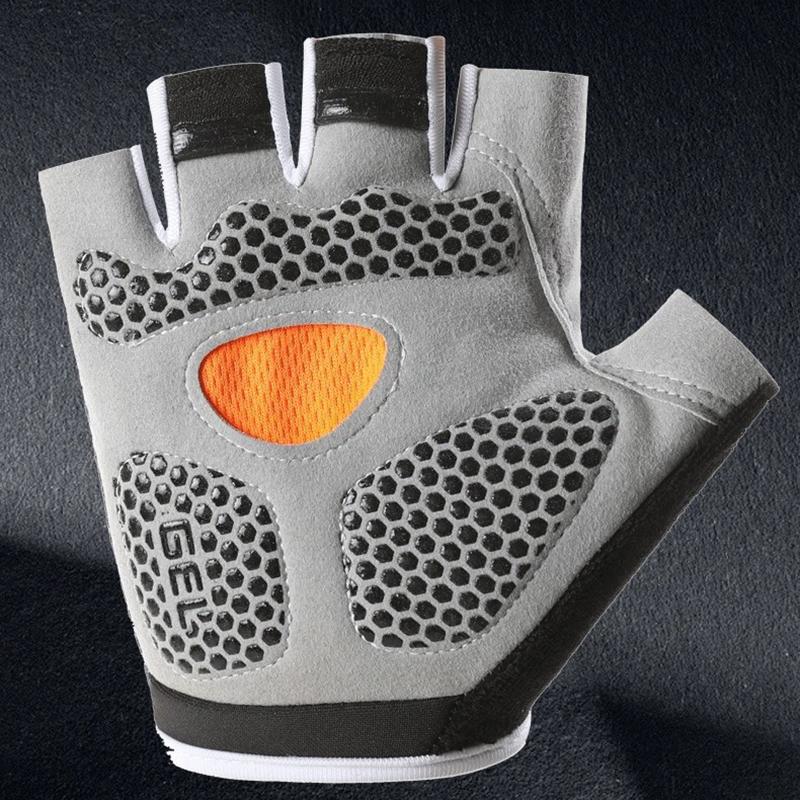 Fitness Cycling Gloves Anti Slip Shock-Absorbing Summer Half Finger Gloves Men Women Biking Fishing Breathable Sunscreen Gloves 6