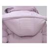 Thickened Down Cotton Jacket with Detachable Hood for Winter Petite