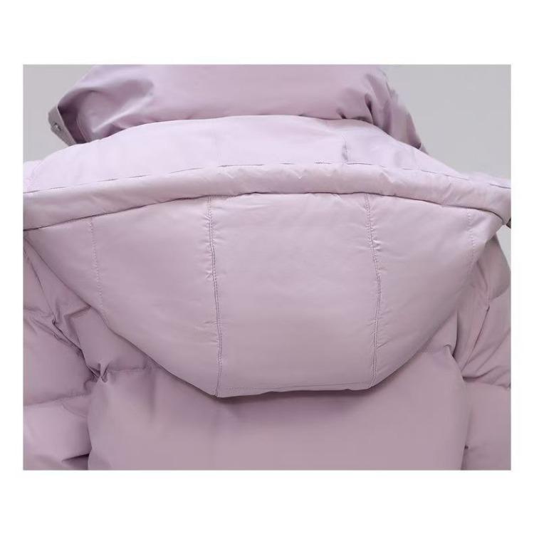 Thickened Down Cotton Jacket with Detachable Hood for Winter Petite