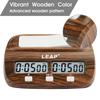 LEAP Chess Clock Digital Chess Timer with Delay and Bonus Professional for Board Games Timer Wood Grain Color3
