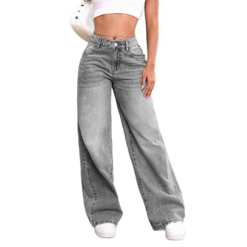 2026 Spring/Summer Women's Casual Denim Pants with Side Pockets