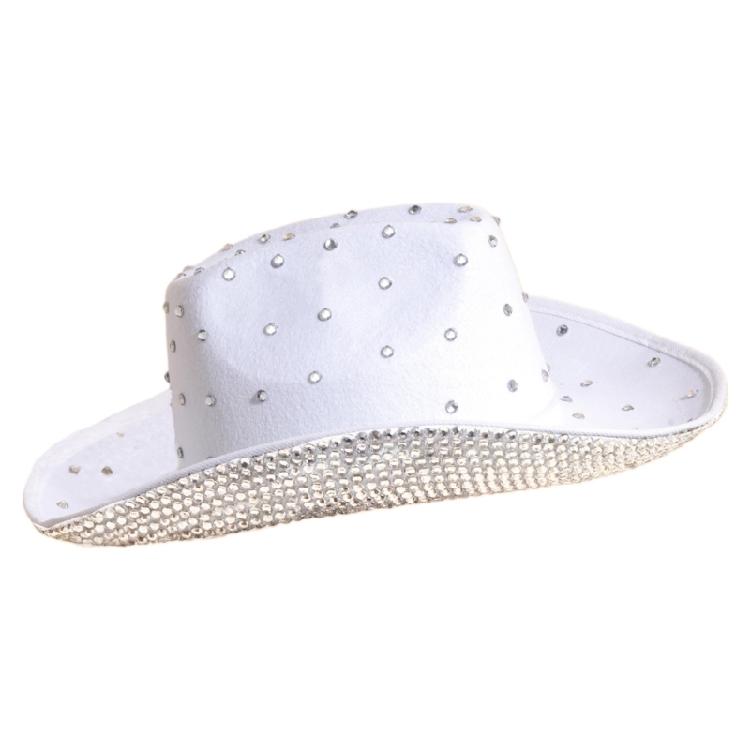 Cowgirl Hat Sparkly Cowboy Hat Panama Hat for Parties Music Festivals