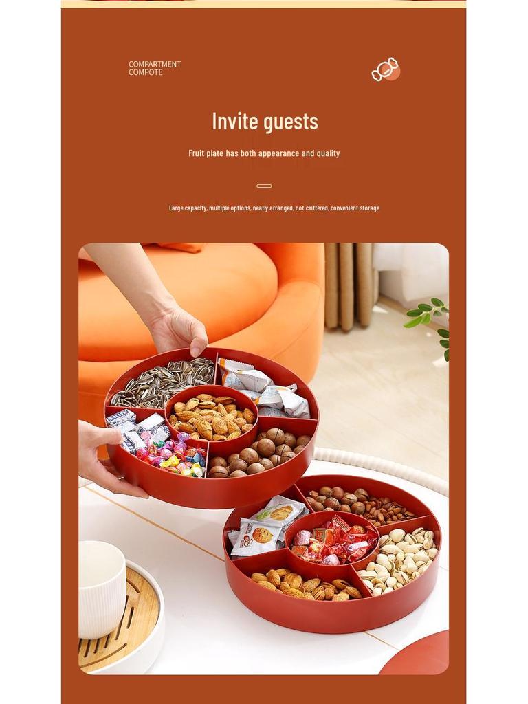 Zuhause Wohnzimmer Obst- und Snack-Präsentationsbox - Festliche Obstplatte & Süßigkeitenbox