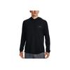 Under Armour Waffle Hoodie Long Sleeve Pullover Men Tops Black 1302362-001