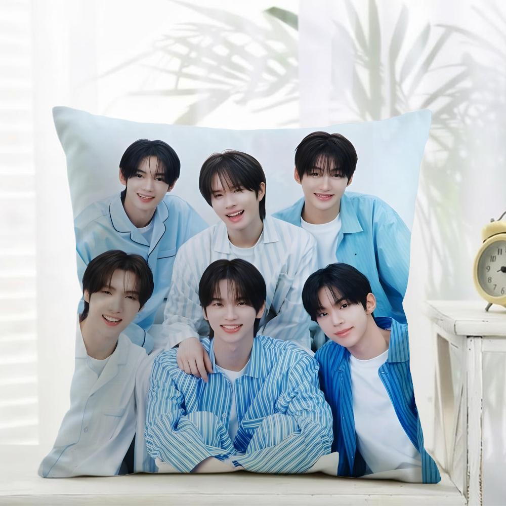 Simple Casual Kpop Idol Fans Gift of TTWS Cushion Cover Daily Washable Linen Pillowcase Soft  for Sofa Bed Home Room Decor