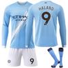 25-26 Manchester Home Long-sleeved Football Jersey for Kids and Adults HAALAND #9