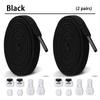 New Elastic Shoe Laces Round Snap Lock Flat Shoelaces Without Ties Kids Adult Quick Shoelace Shoe Accessories 2 Pair