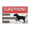 Pc Attention au Chien Panneaux Avertissement Interdiction d'Entrer Panneaux Métalliques Propriété Privée Chien sur les Lieux Panneau pour Jardin Décoration Extérieure x I