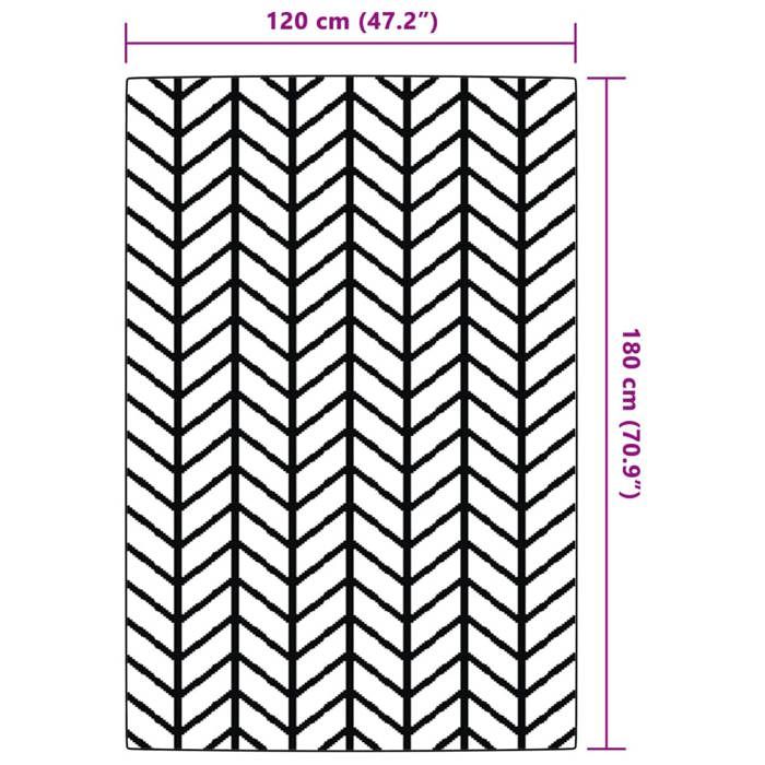 VidaXL Tapis d'extérieur ARAKIL Gris 120x180 cm PP 368542