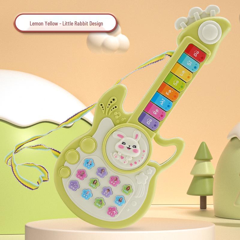 Многофункциональная светящаяся музыкальная гитара для раннего детского развития