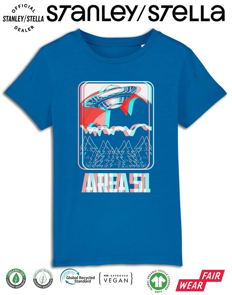 

Kids Area 51 T-Shirt UFO Conspiracy Space Cotton Aliens Boys Girls Gift 4XL
