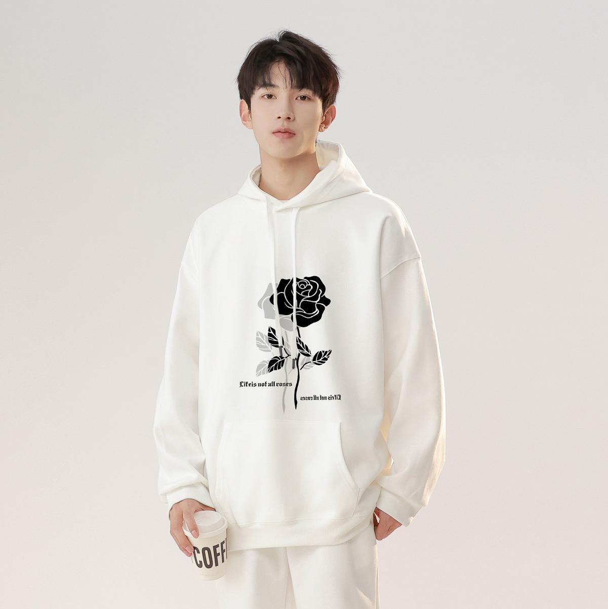 

Мужская толстовка с капюшоном, мужская простая толстовка Ins Trend, универсальная молодежная куртка в корейском стиле, повседневная мода 5XL