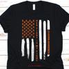 Her Fight Is My American Flag T Shirt Leukemia Awareness Blood Cancer Orange Ribbon Design Independence Day Usa July 4th