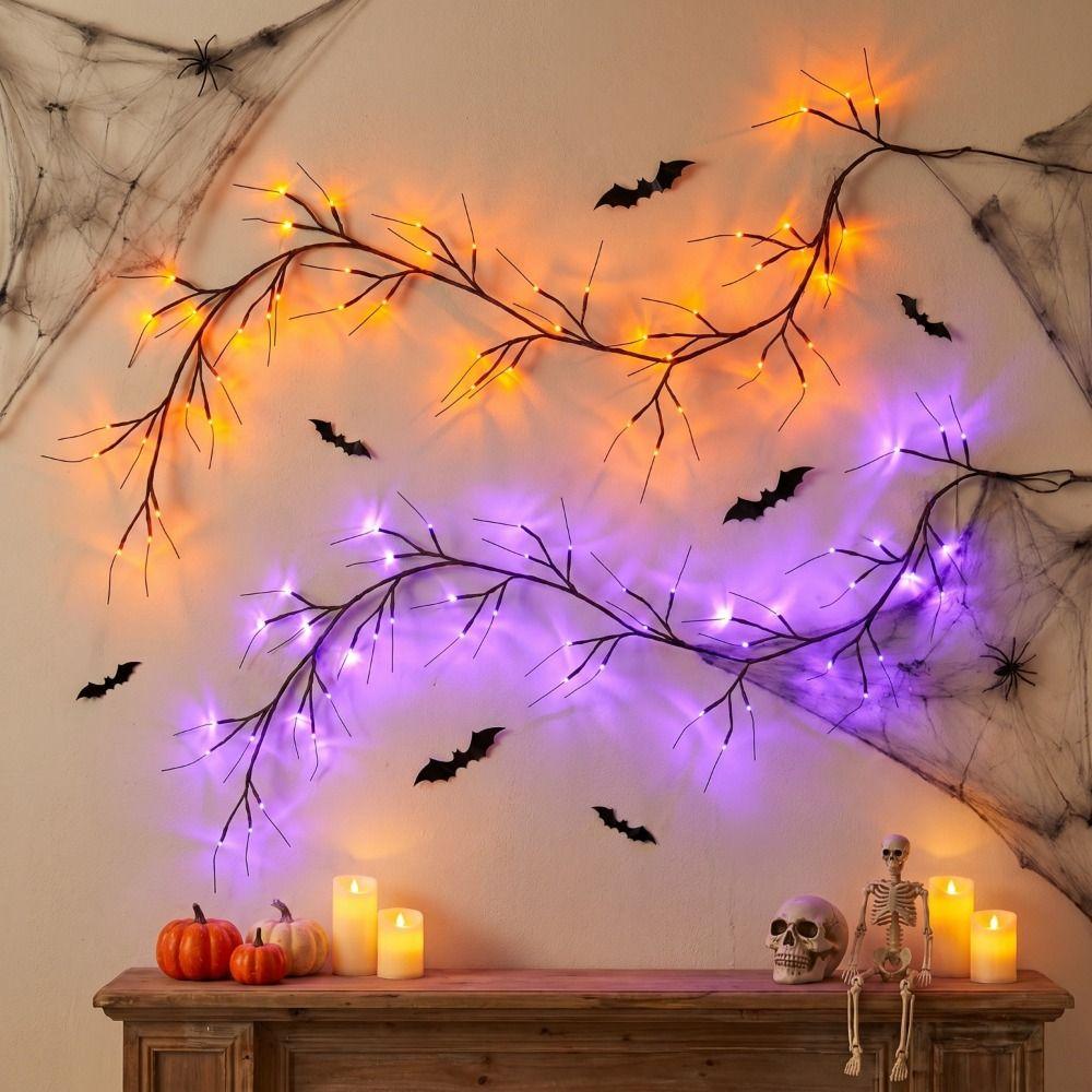 Imitation Twig Halloween Ghost Festival Lighting Bat Twig Lights  Spooky Decorations