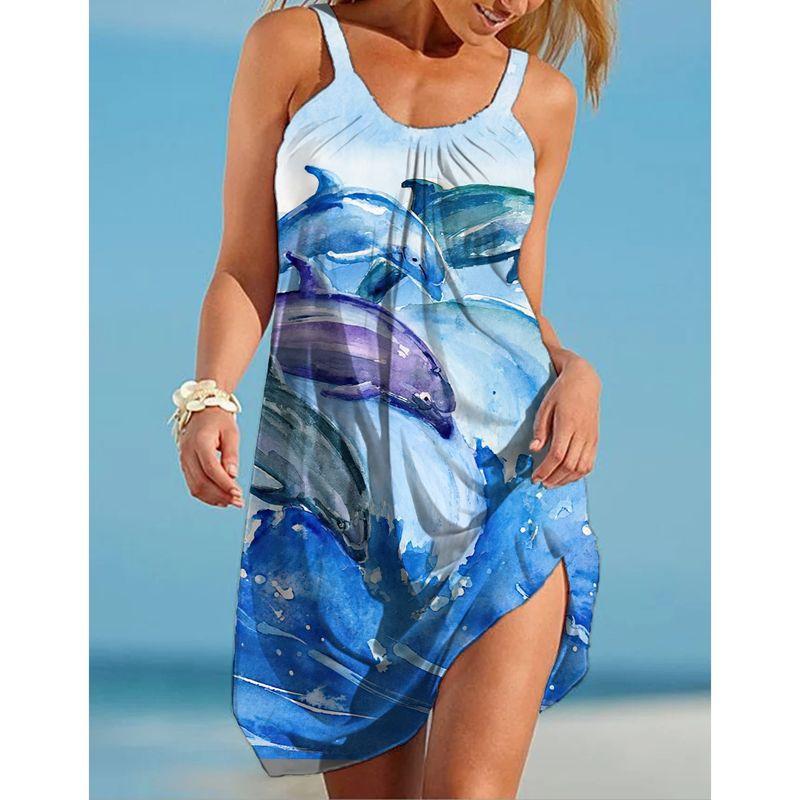 

Платье пляжное женское с принтом, модный ремешок, бретели AQDWS107883SJ3222 L