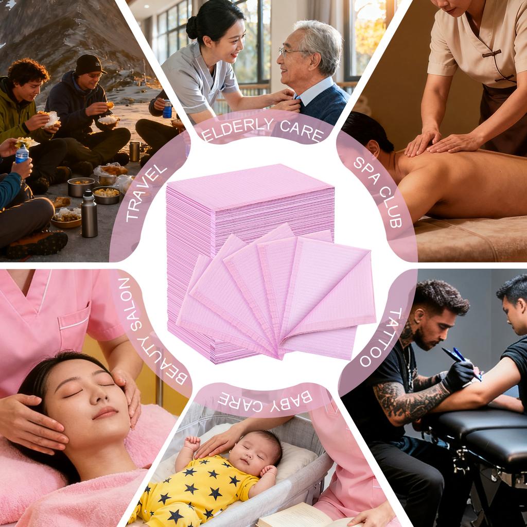 20/50/125pcs White Pink Waterproof Nail Art Table Towels Mat Disposable Foldable Nail Table Mat Nail Art Pad For Salon Practice