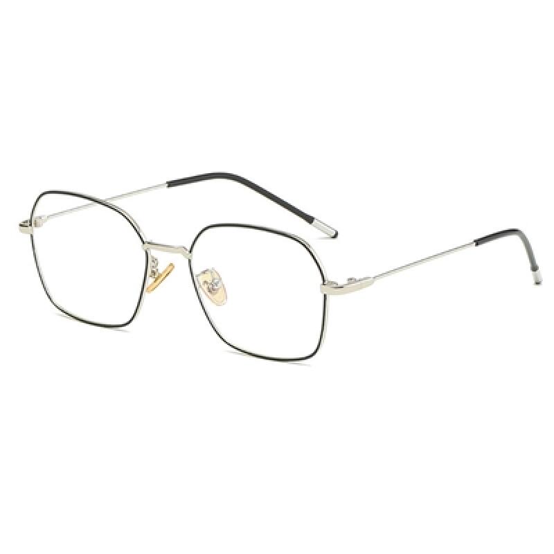 LK11001 Blue Light Blocking Glasses Frame_C4 SILVER BLACK
