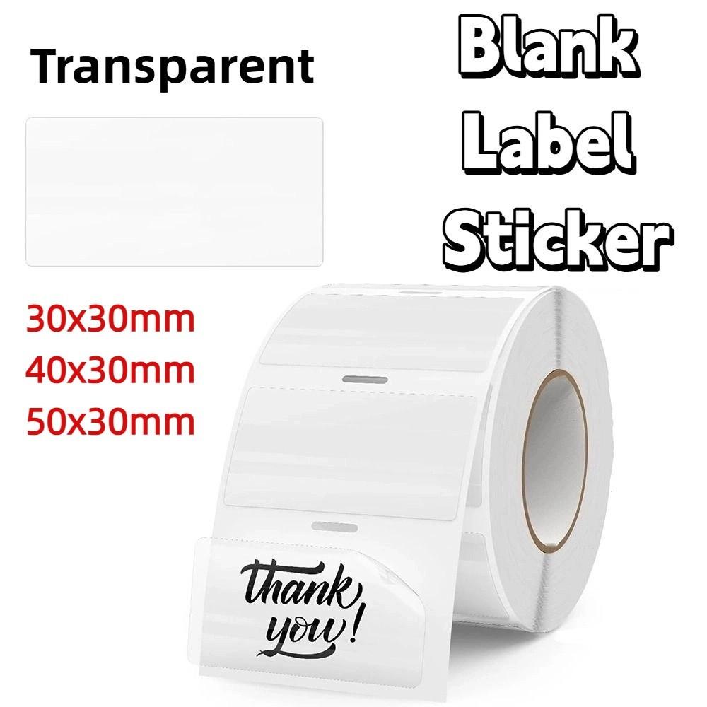 230Pcs Transparent Blank Label Sticker DIY Thermal Printing Paper Name Tag Sticker  Classroom