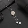 Luxury Non-Fading Korean Fashion Sweater Necklace: Autumn/Winter Women's Niche Design Pendant