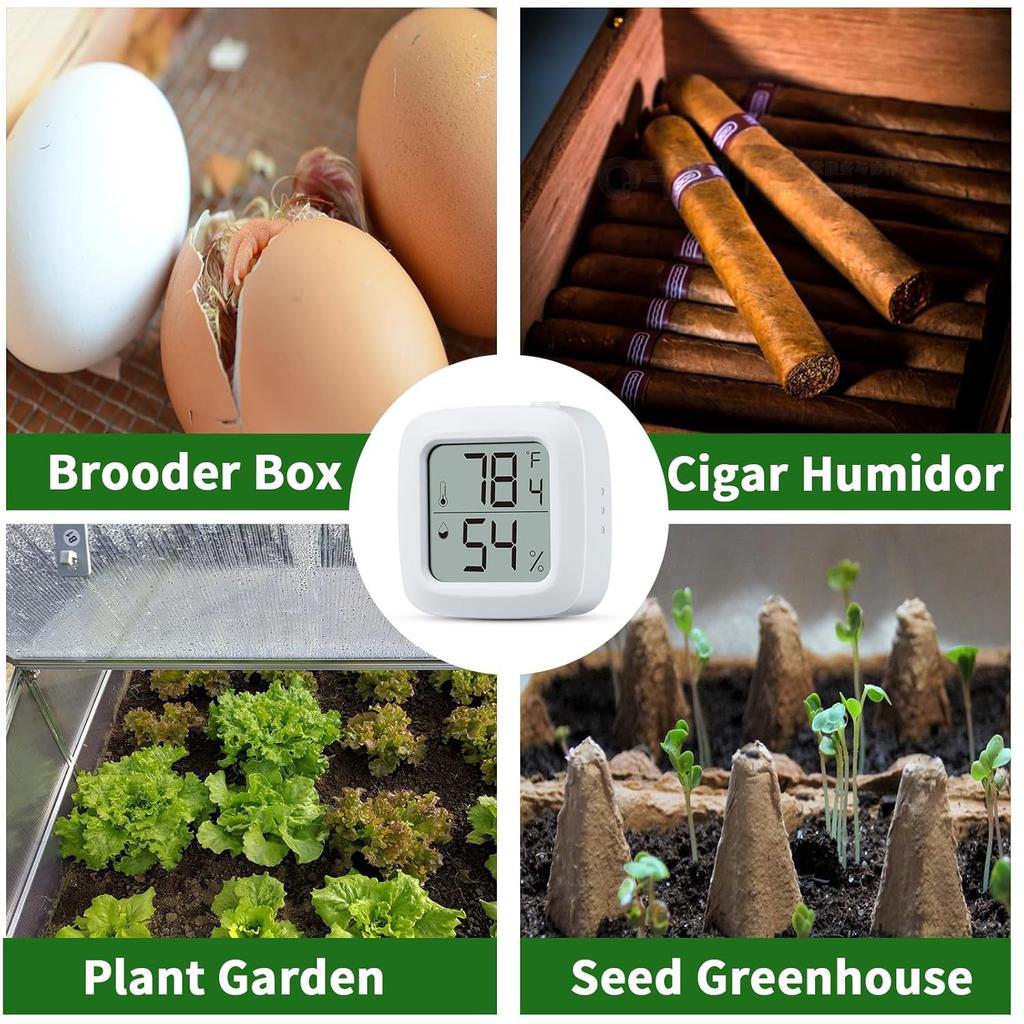 Reptile Thermometer and Hygrometer – Fast Accurate LCD Digital Temp & Humidity Meter for Bearded Dragon Tank Accessories, Lizard, Snake, Turtle,