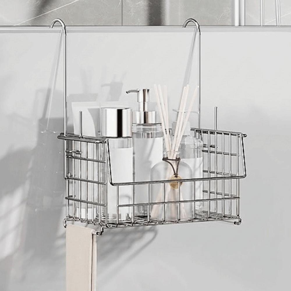 Wall Mounted Hanging Shower Basket No Drill Shower Storage Rack Toiletries Organizer for Shower