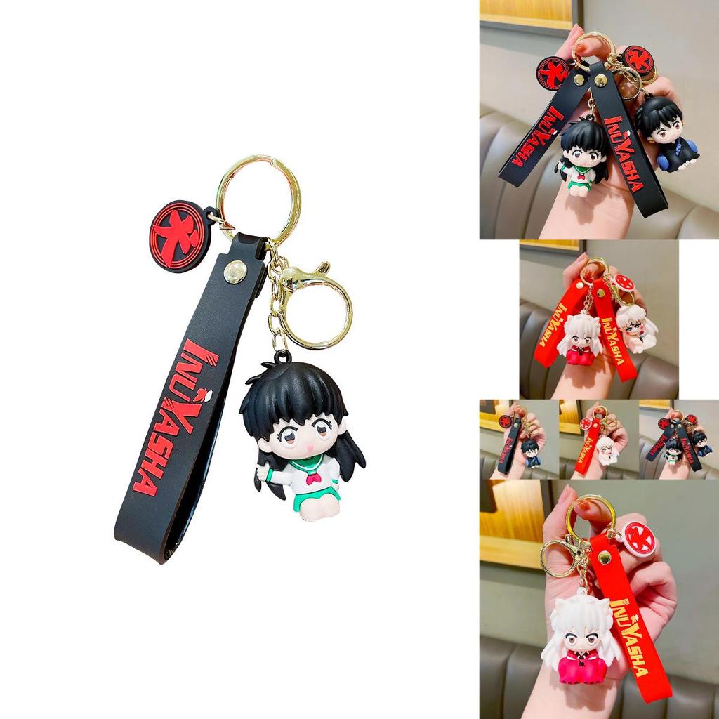 Adorable Inuyasha Anime Keychain Cute Cartoon Couple Keyring Bag Charm Gift