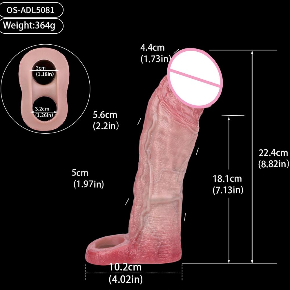 SXXY Multi-Types Skin Touch Hollow Dildo Silicone Male Dick Extender Realistic Delay Ejaculation Sex Toys For Men 18+ Couple Sex