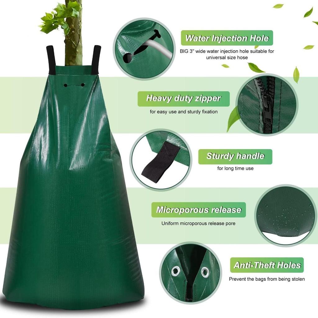 Tree Watering Bag Slow Release, Tree Bags for Watering 5~8 Hours Drip Irrigation Watering Bag Made of PVC for New Tree Fruit Established Tree