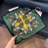 Silk scarf 71 * 71 imitation silk square scarf Korean atmosphere neck silk scarf flower pattern flower polka dot scarf
