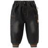 DAVE & BELLA Boys' Autumn/Winter Black Denim Jogger Pants