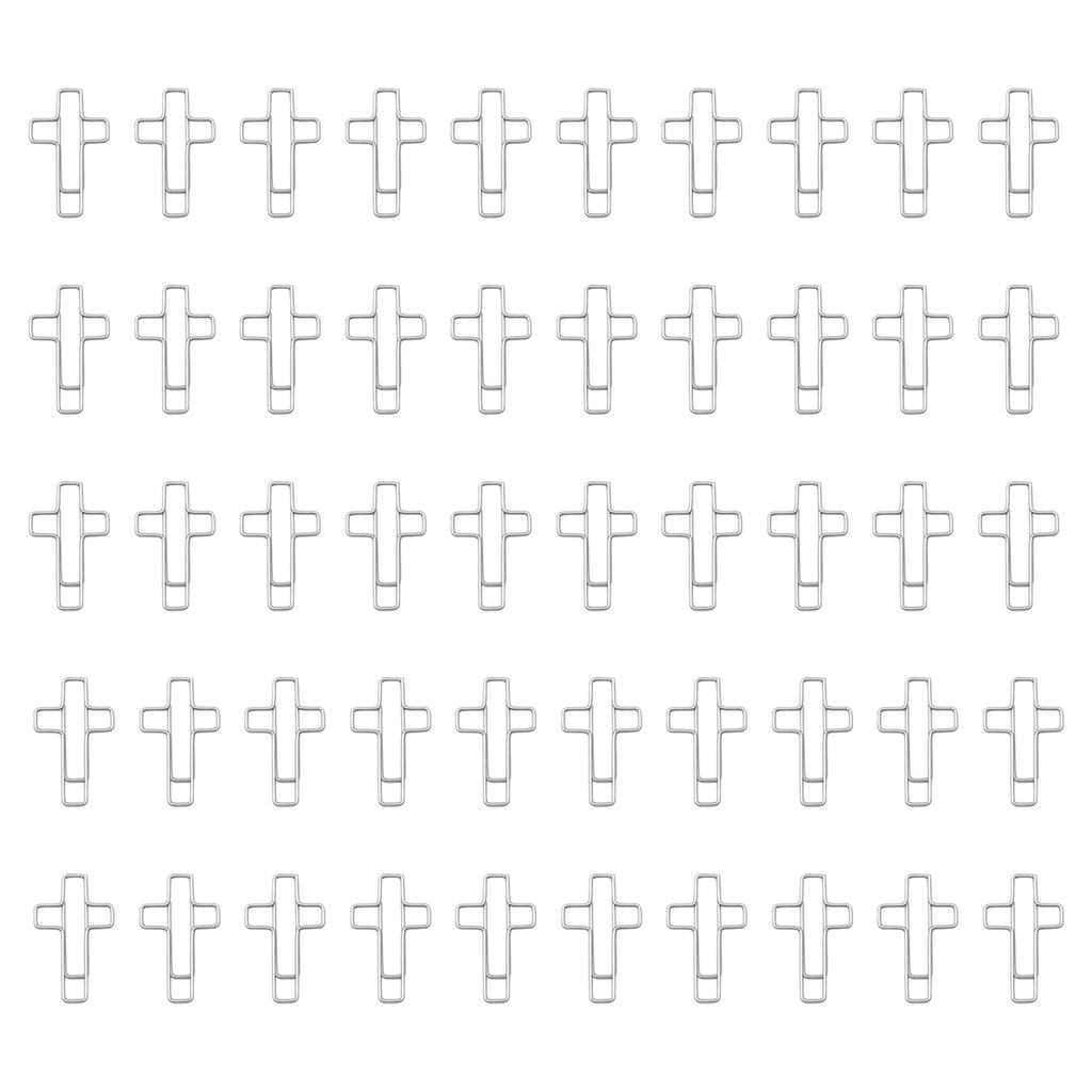 50 Pcs Crosses Shaped Paper Clips Metal Paperclips Bookmarks Office Clips Planner Clips Office Supplies for Student