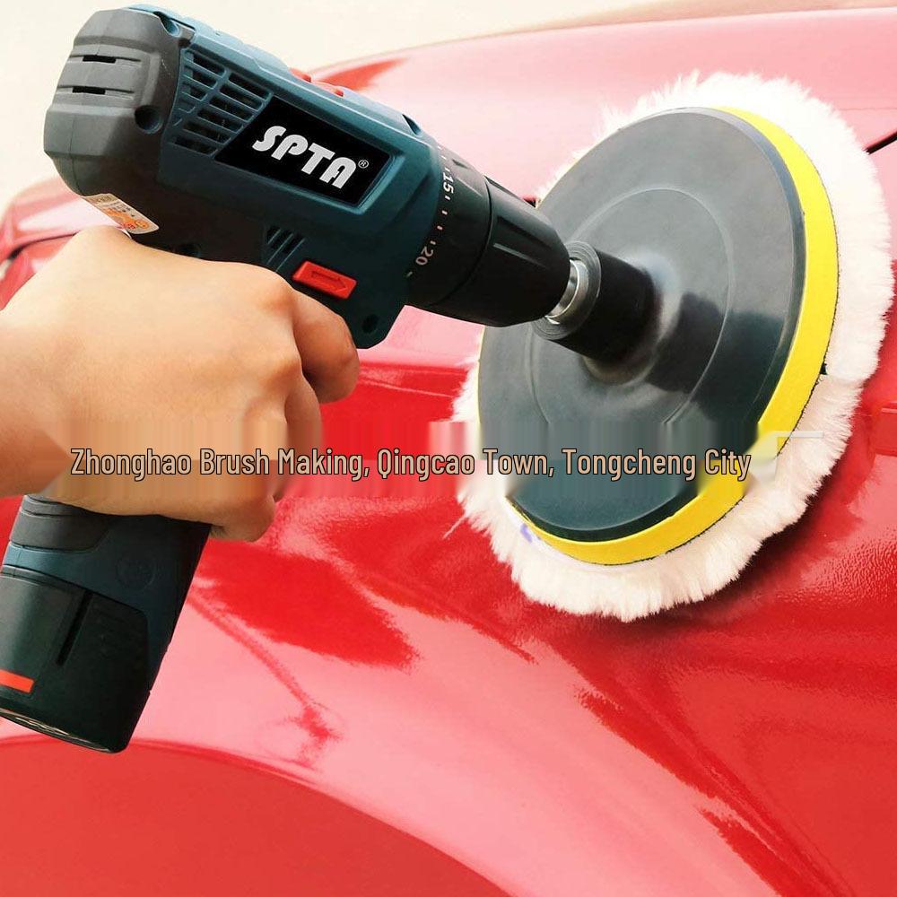 Imitation Wool Polishing Pad Set: Self-Adhesive, 4 to 7 Inches, 5 Pieces