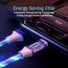 3 In 1 Glowing Charging Cable For Android Huawei XiaoMi Iphone Fashion Light Charging Cable 3A Fast Charging