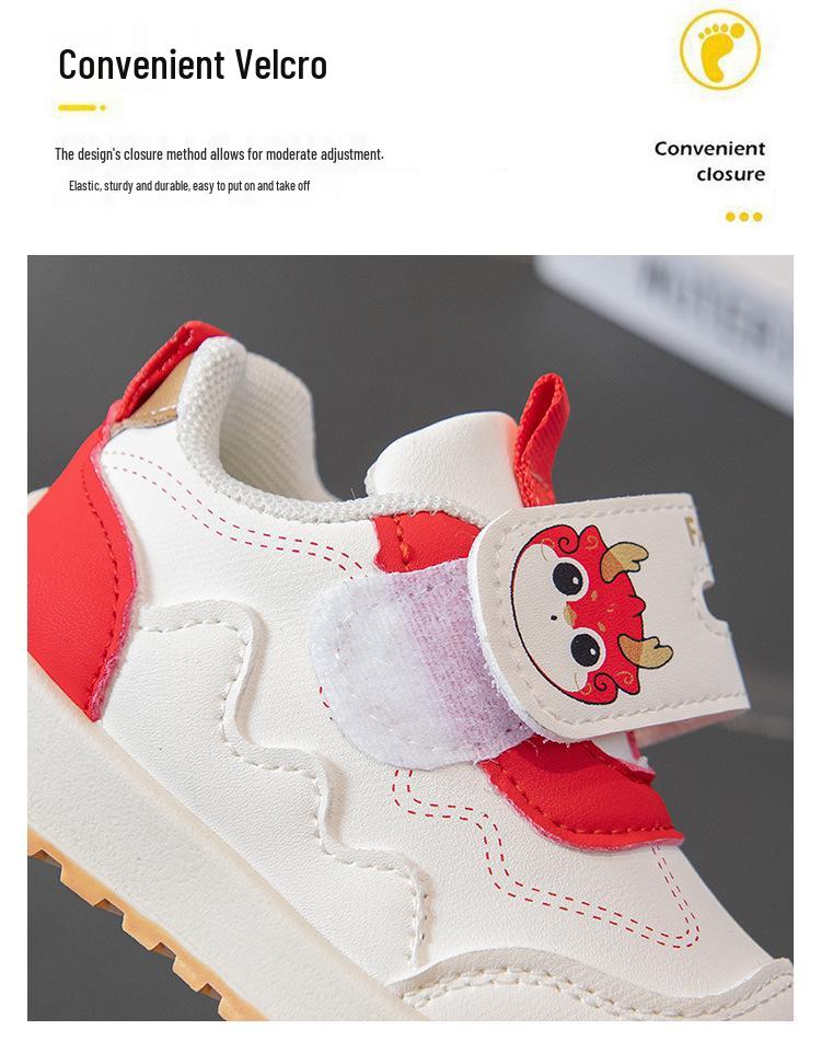 2026 Spring/Autumn Baby Velcro Sports Shoes - Soft, Non-slip, Breathable, Cartoon Design for Boys and Girls