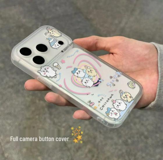 

Cute Rabbit Cartoon Phone Case for Apple 16/17/13/14/15 Pro Max with Integrated Button and Soft Shell Apple 14
