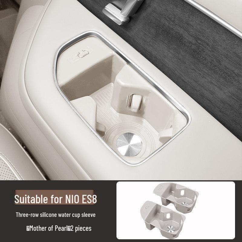 Nio ES8 Silicone Cup Holder: Fits 26 Models, Anti-dirty Protective Cover, Car Interior Decoration Accessory.