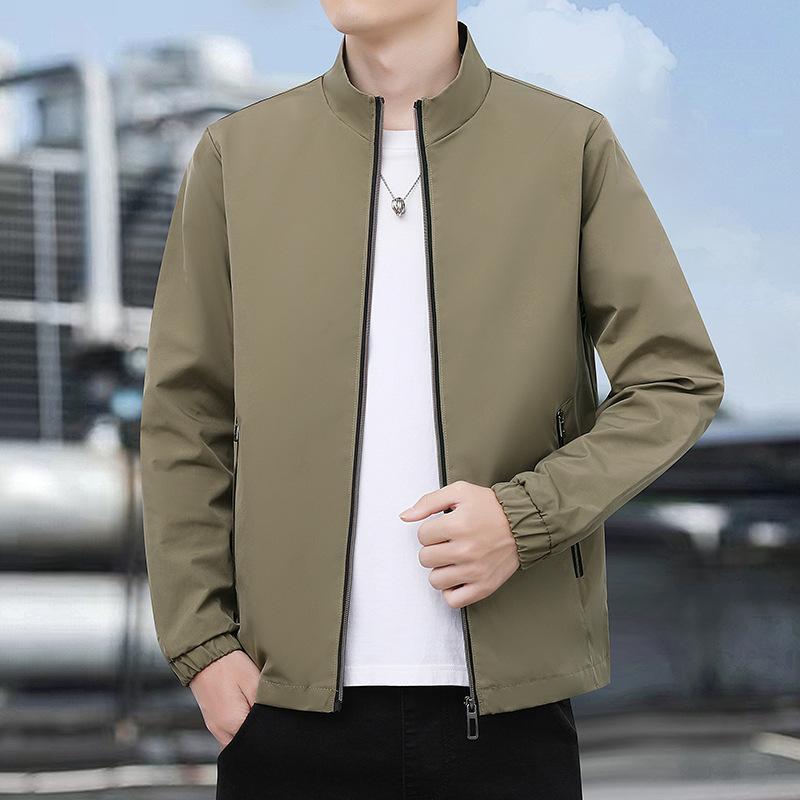 Jaqueta Masculina Gola Alta Outono e Inverno Estilo Coreano Masculino Jovem Slim Versátil Exterior Casual Versátil Top Jaqueta
