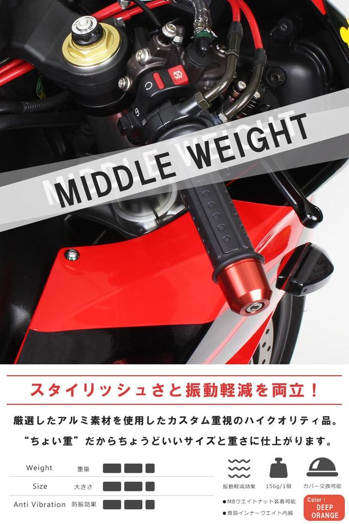 POSH FAITH Handlebar End Middle Weight Bar End Universal Handle