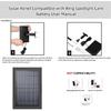 Solar Panel for Ring Spotlight &Stick Up Outdoor Cam Battery, 5W Portable Solar Charger Compatible with Ring Security Camera Battery Replacement.