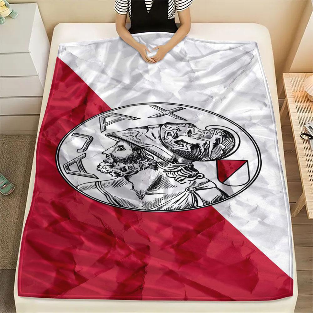 1PC Amsterdamsche Football Club Ajax Patterned Flannel Blanket Suitable For All Seasons for Home Decor Warmth and Comfort Gifts Holiday Present