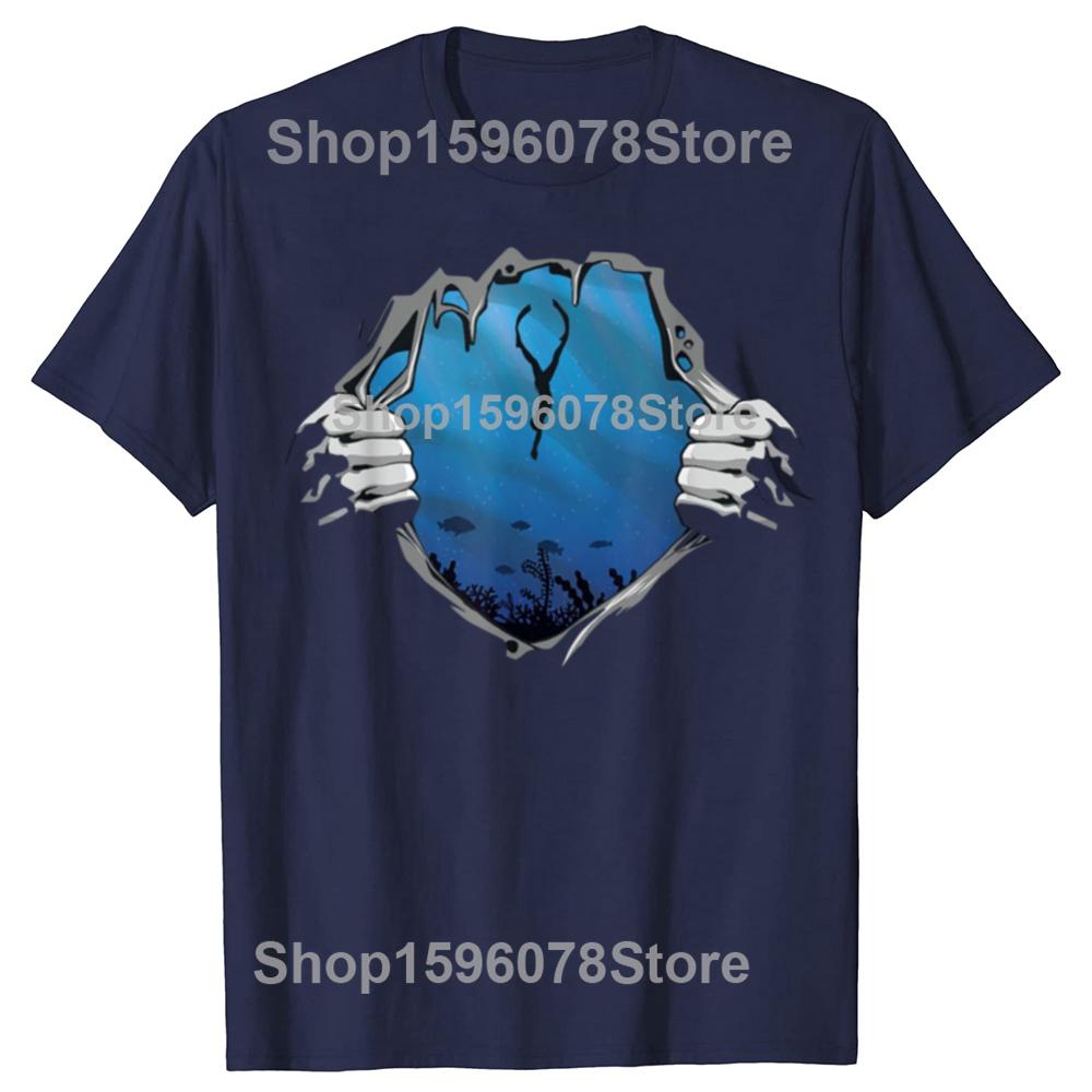Funny Diving Freediver and Freediving Graphic T Shirts Men Cotton Humor Streetwear Tee Shirt Short Sleeve Unisex Loose Clothing